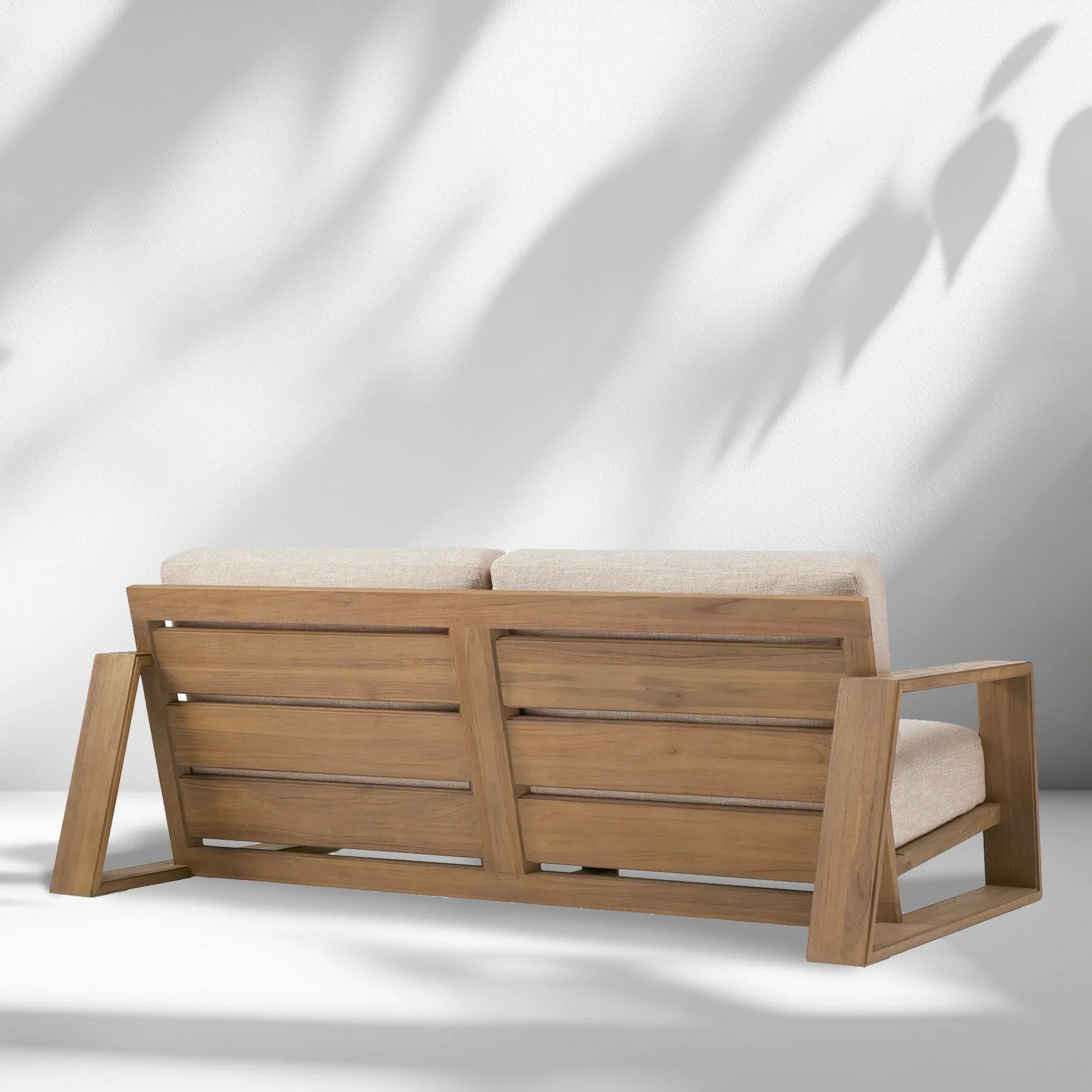 Outdoor Teak Sofa In Weathered Fawn