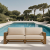 Outdoor Teak Sofa In Weathered Fawn
