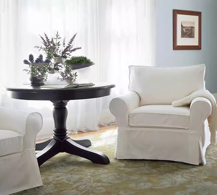 Removable And Washable White Sofa