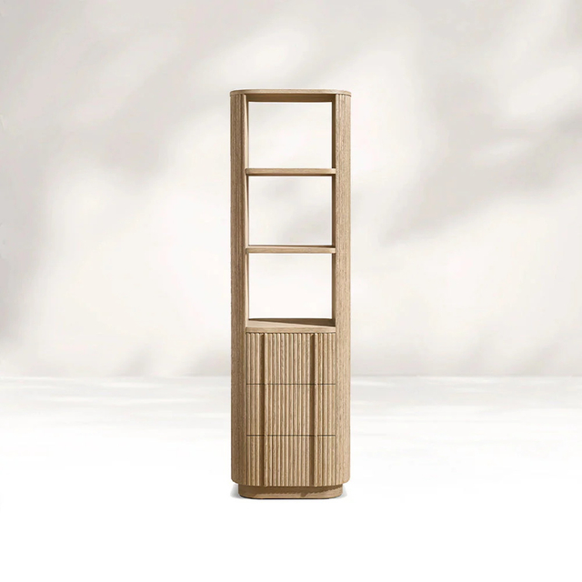 Natural Grain Light Wood single Storage Shelf