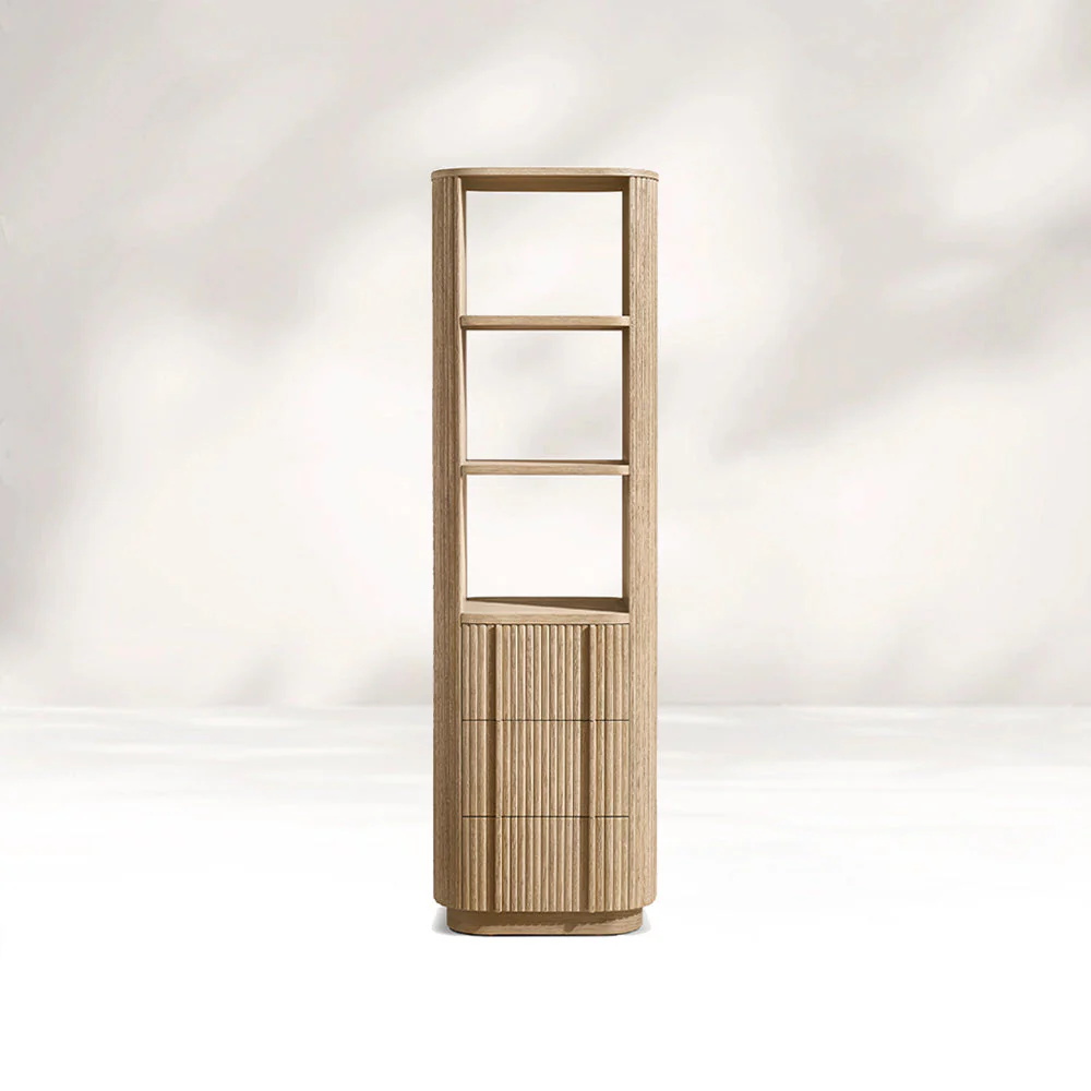 Natural Grain Light Wood single Storage Shelf