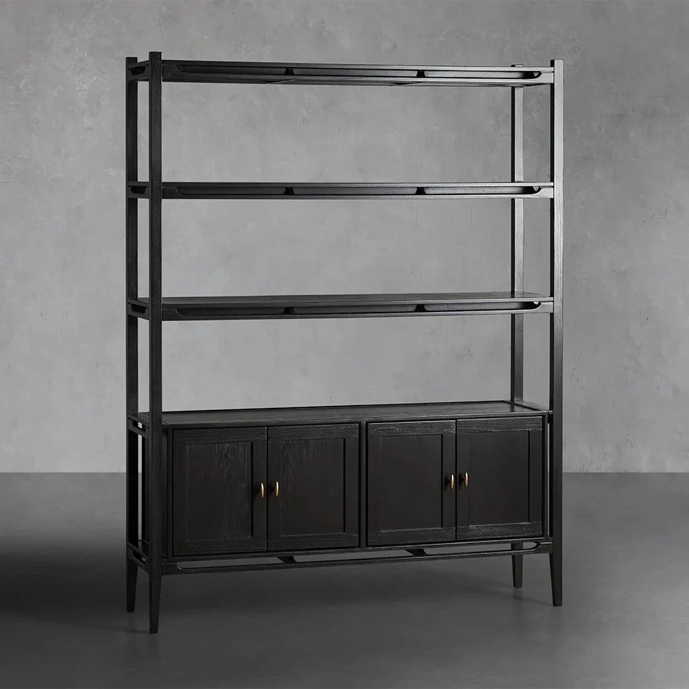 Contemporary - minimalist Black Storage Shelving