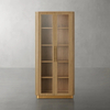 Modern - Luxury Dark Wood Grooved Display Cabinet