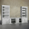 Modular Media Console with Double Bookcases