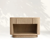 Vertical - striped Open - shelf Nightstand