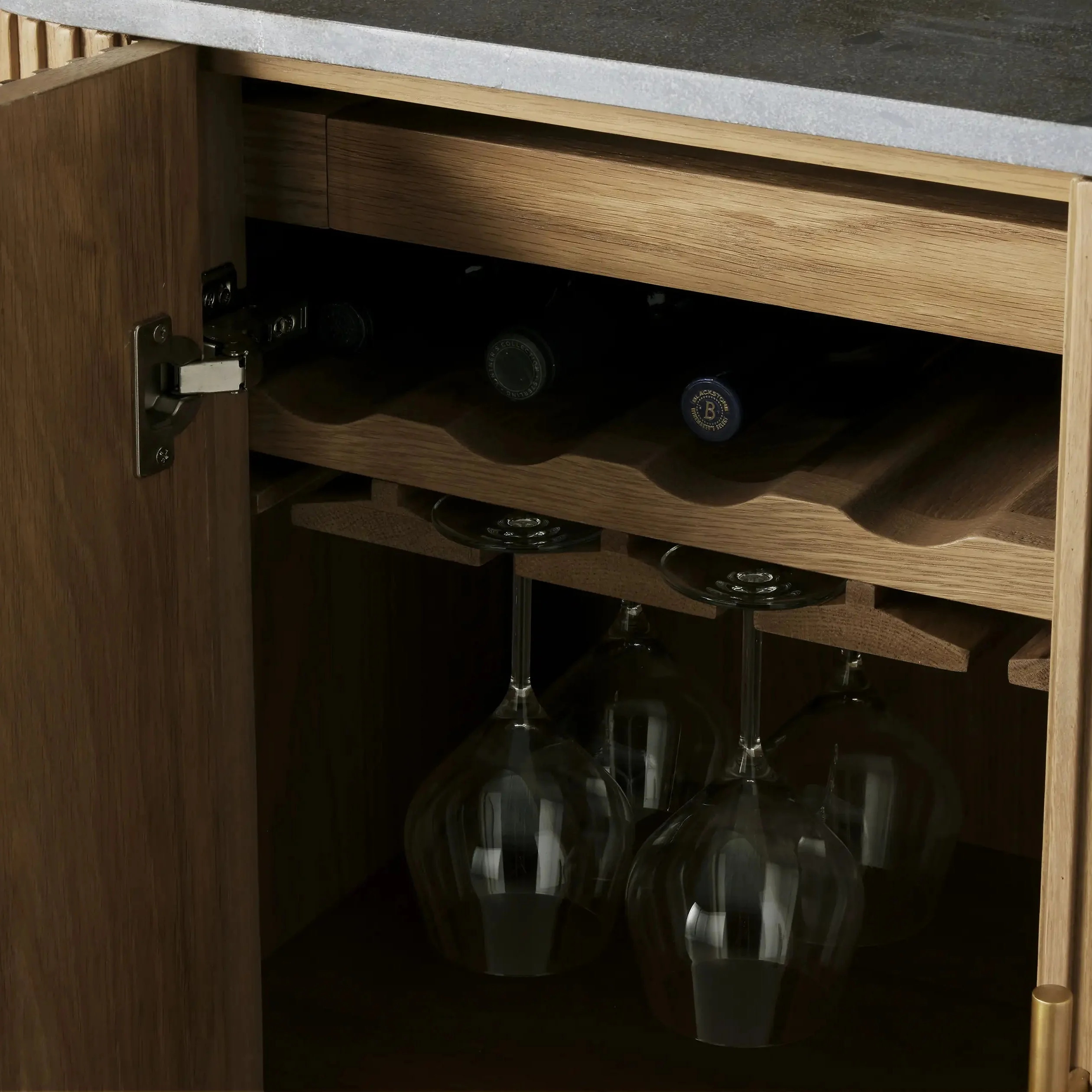 oak wine cabinet