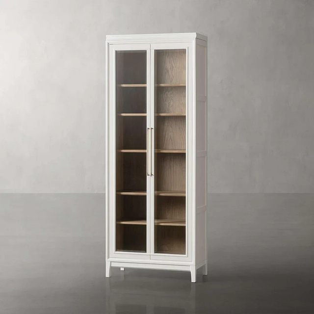 Modular Tall Clear Glass Cabinet