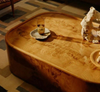 Rural-style Solid Wood Round Coffee Table