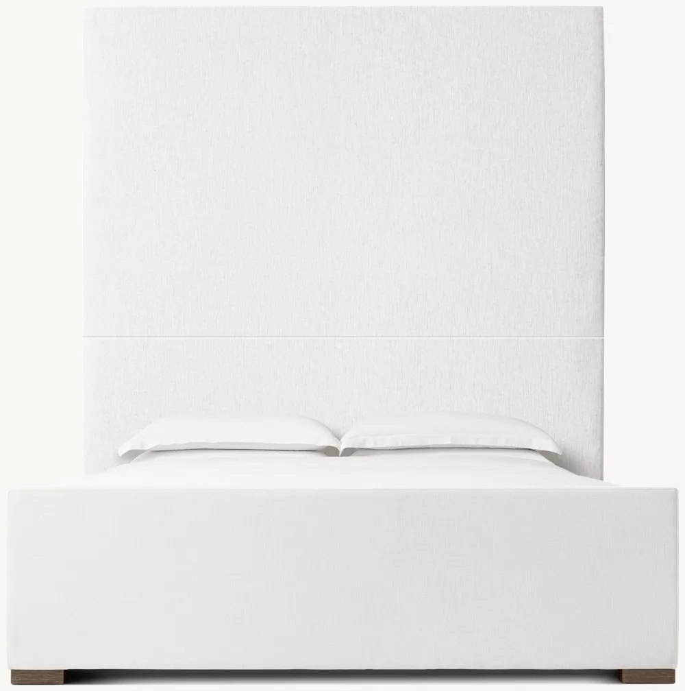 Fabric Panel Platform Bed With Footboard