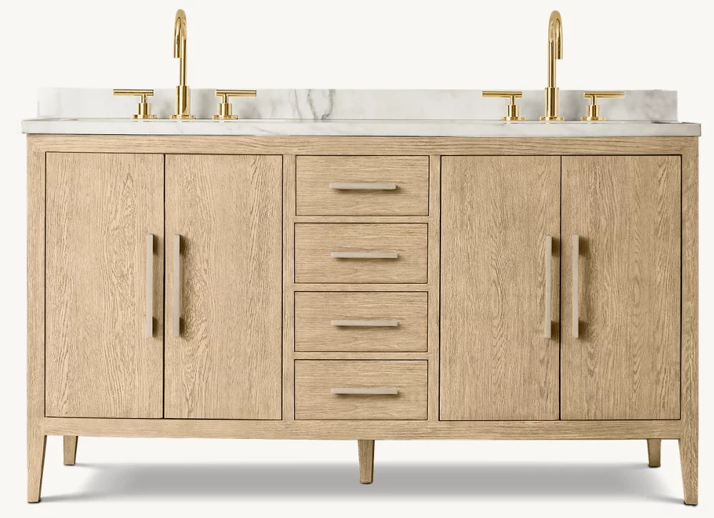 French Contemporary Double Vanity