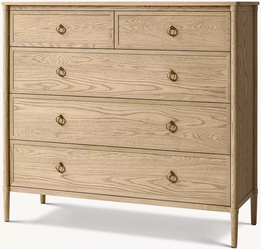 White Oak with Compartmental Storage Dressing Table