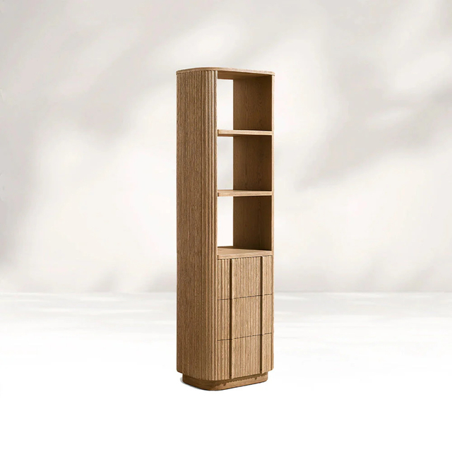 Natural Grain Light Wood single Storage Shelf