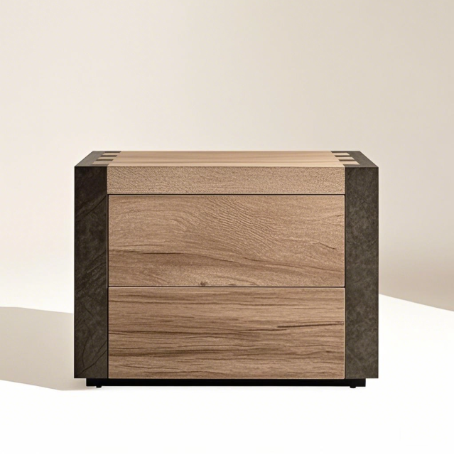 Two - tone Double - drawer nightstand