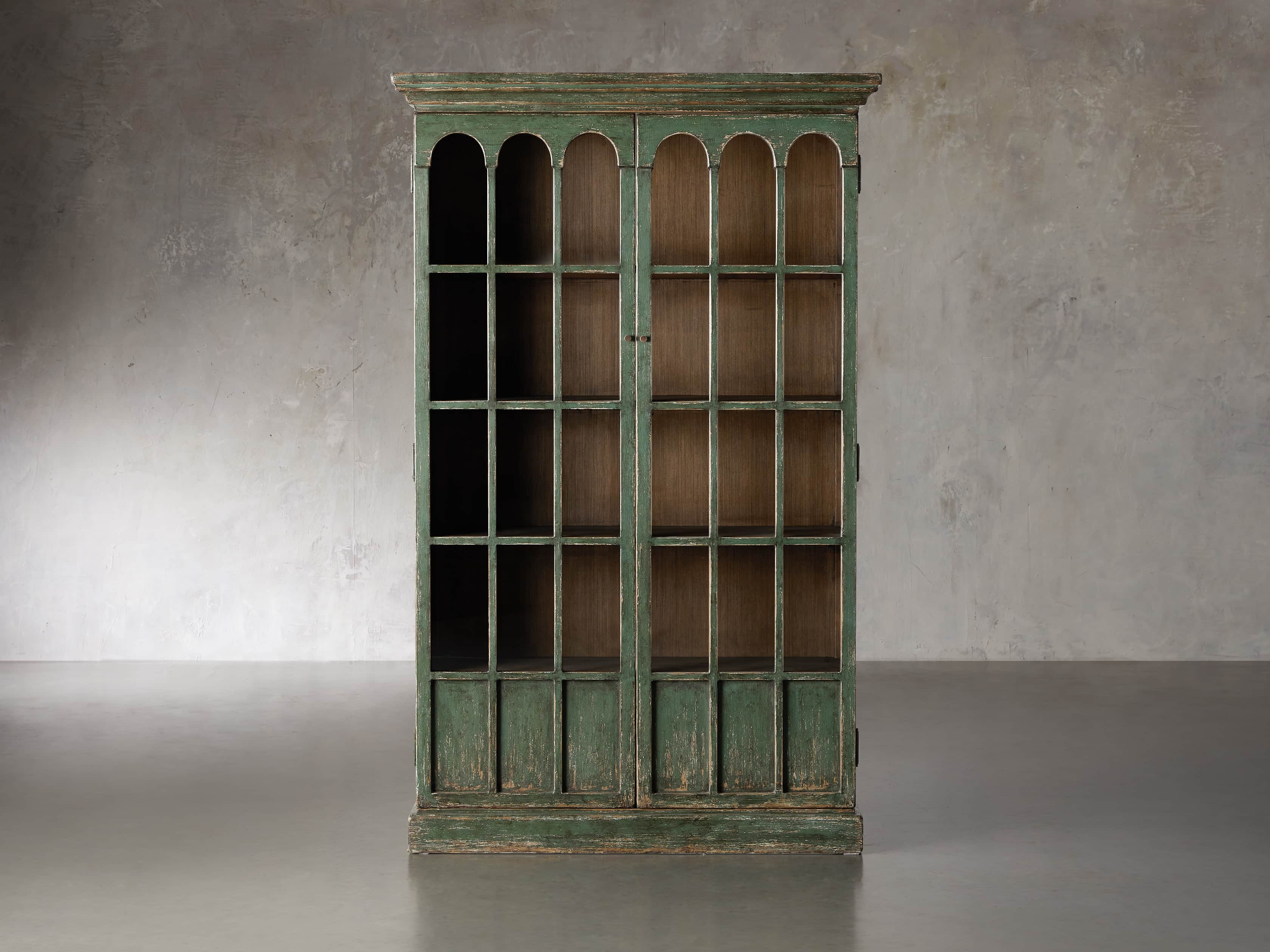 Classic Arch Window Storage Cabinet