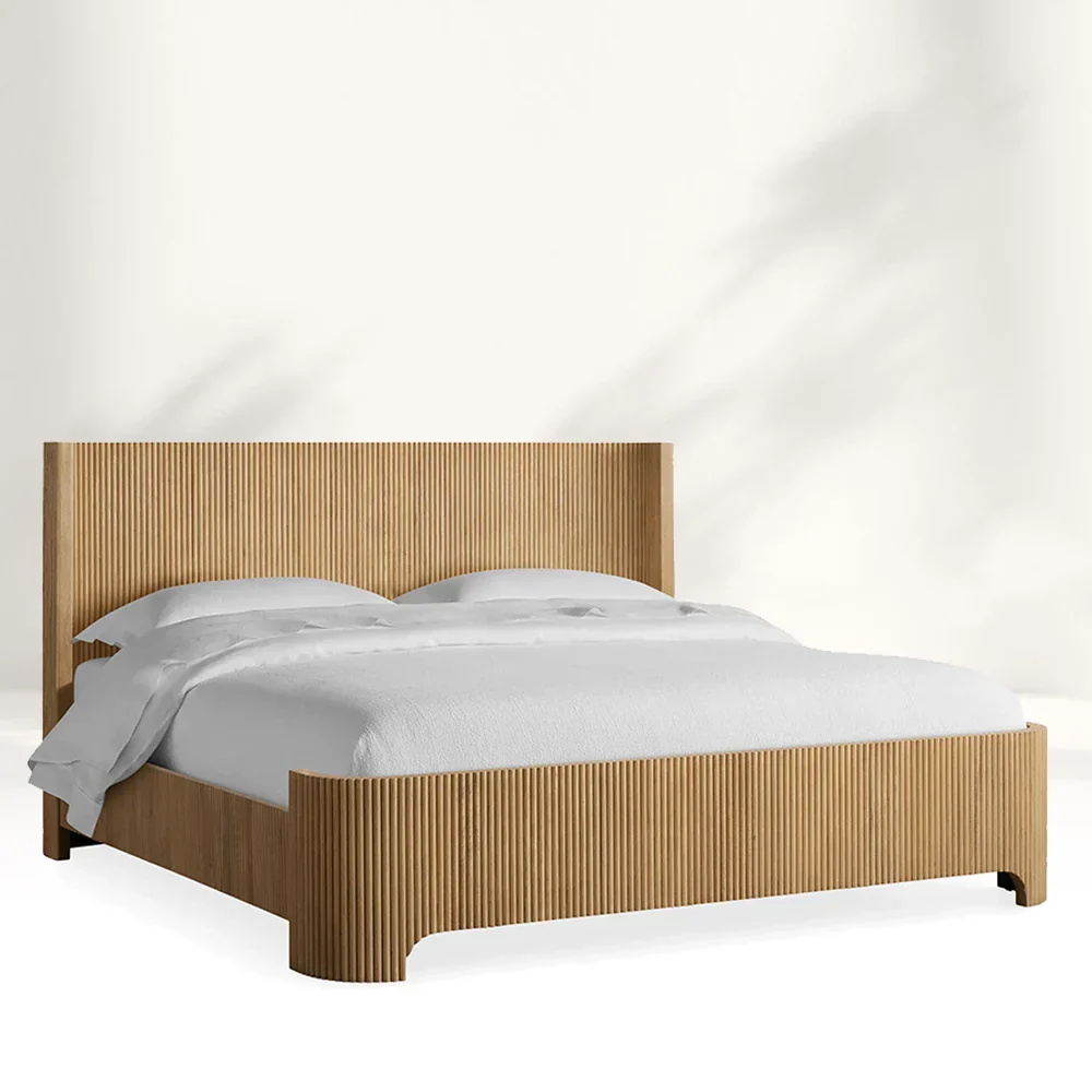 Finnley Grooved Ebony Bed 