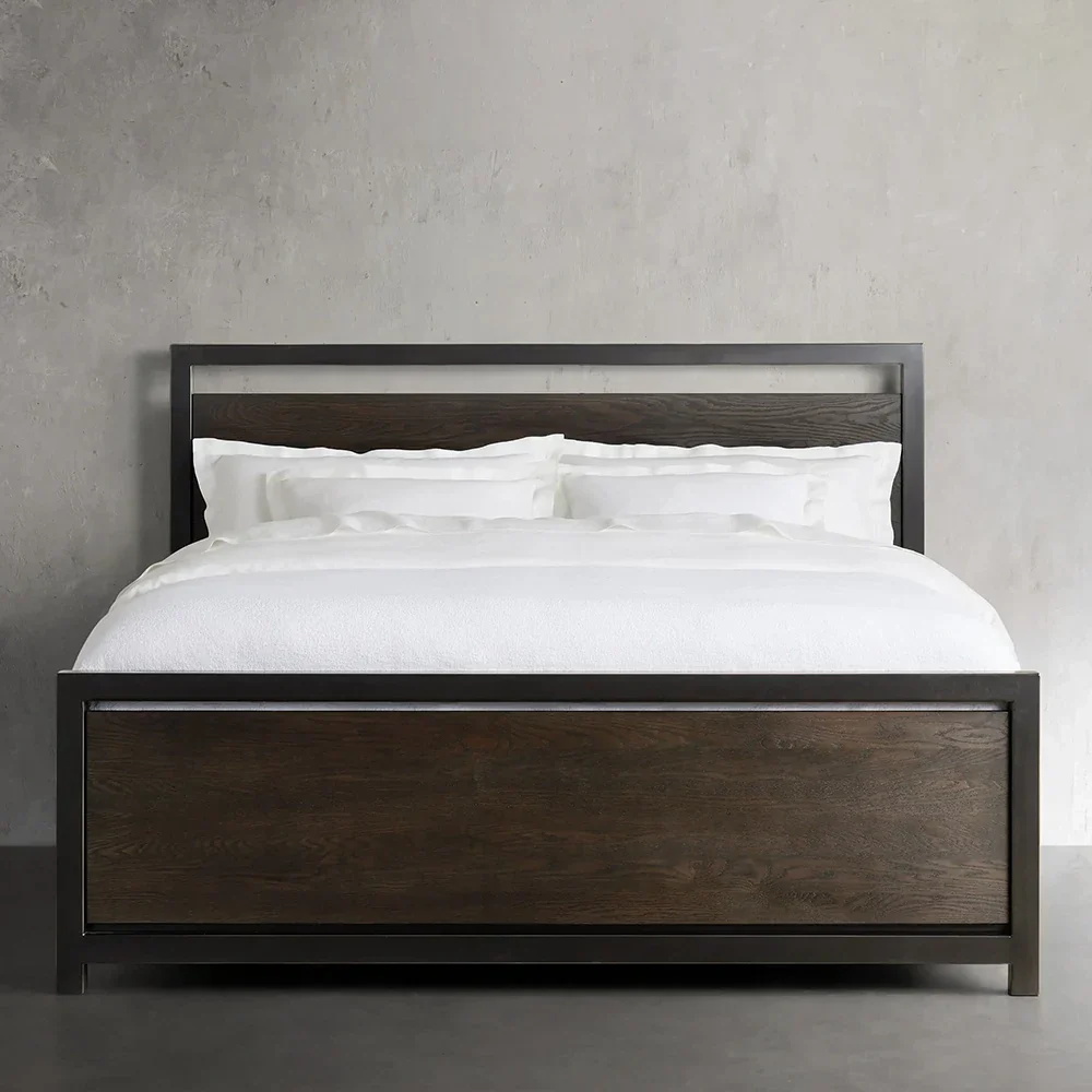Contemporary Urban and rustic Wood Bed