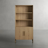 Contemporary Rustic Wood Bookcase