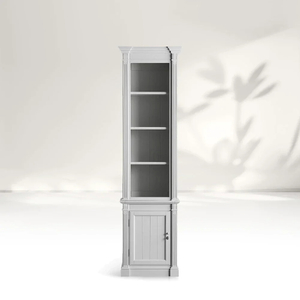 Single - door Wood Display and Storage Cabinet