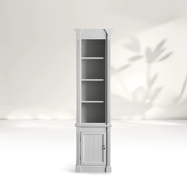 Single - door Wood Display and Storage Cabinet