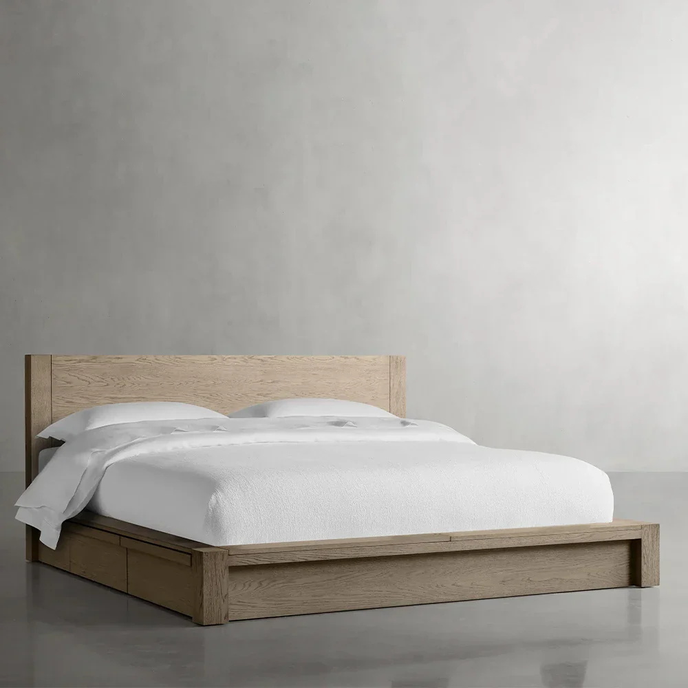 Modern Rustic - style Oak Bed