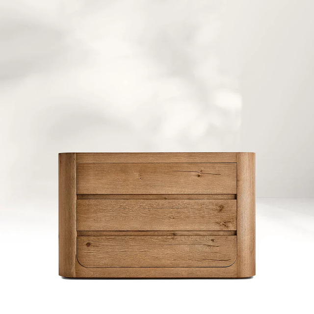 Three - Drawer Wooden Storage Cabinet