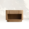 Vertical - striped Open - shelf Nightstand