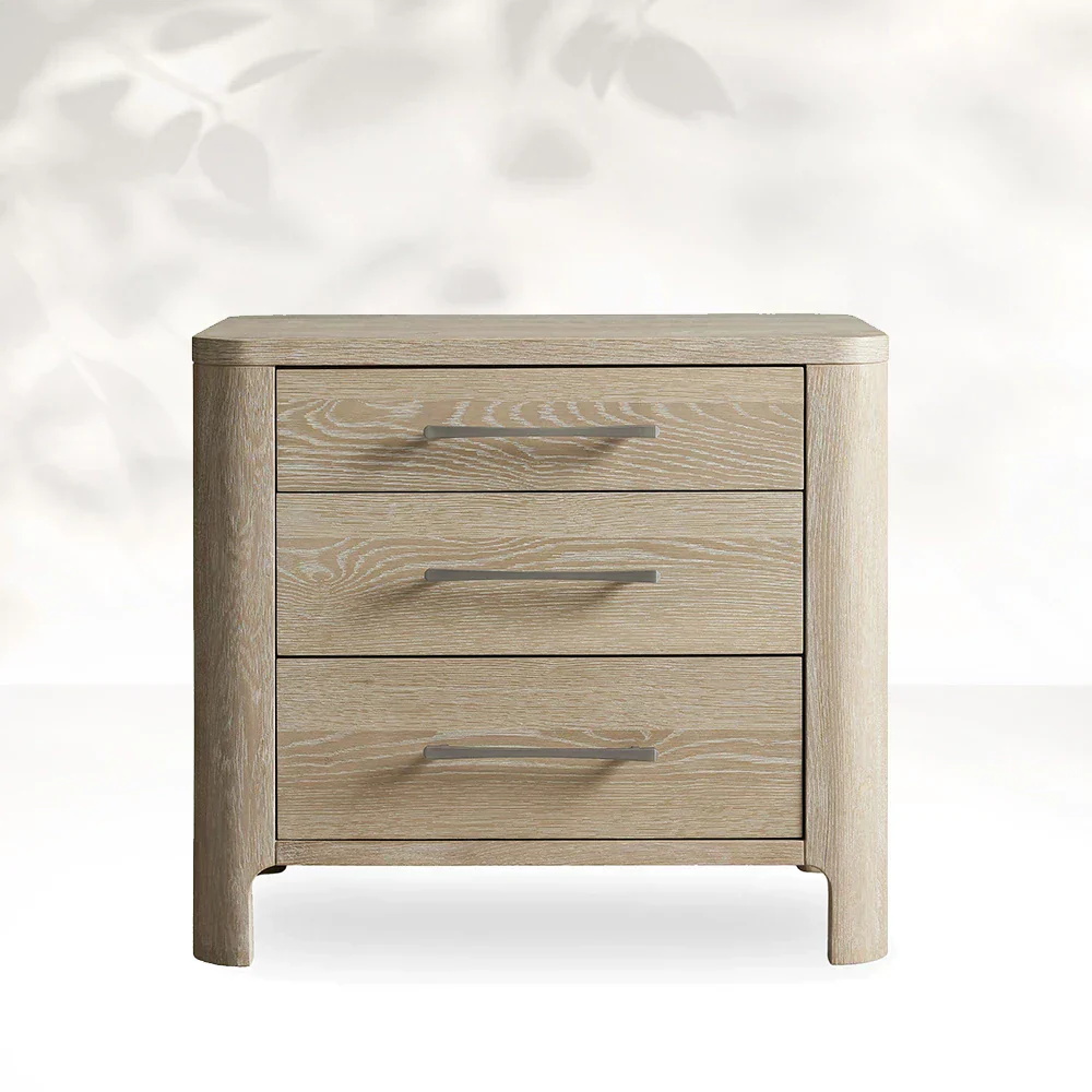  Oak Three - drawer Nightstand