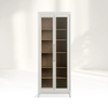Modular Tall Clear Glass Cabinet