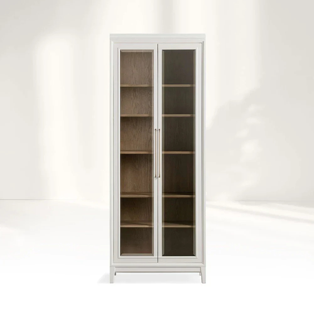 Modular Tall Clear Glass Cabinet