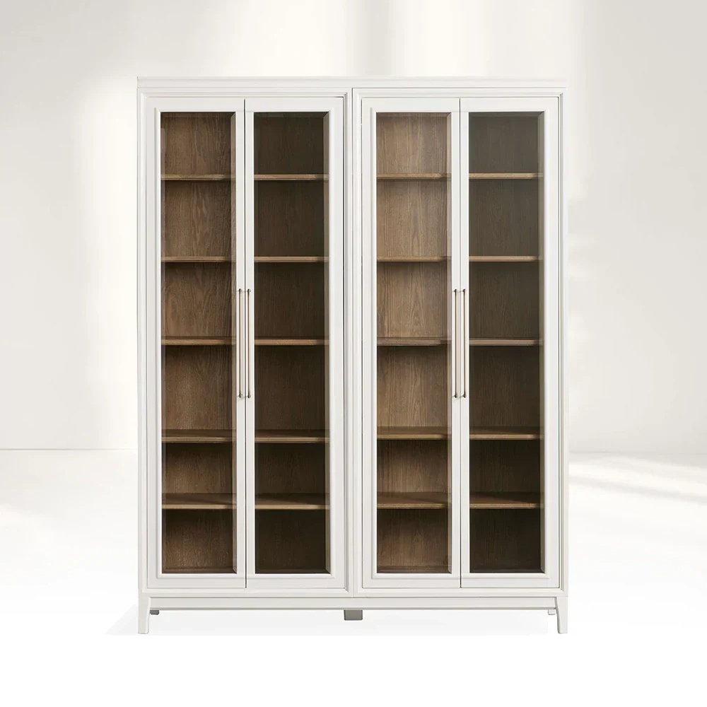 Modular Tall Clear Glass Cabinet