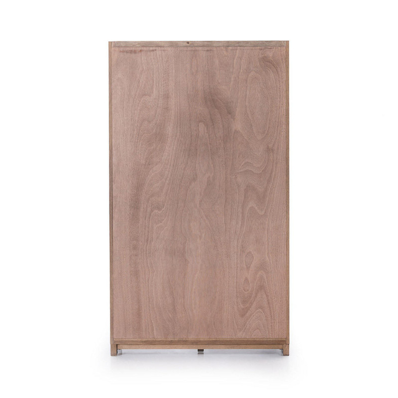 Tellers Tall Black Cabinet with Glass Doors