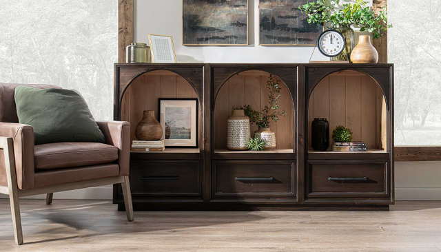 Nestled Arch Storage Console
