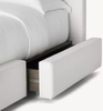 Fabric Panel Platform Bed With Footboard