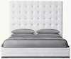  Fabric Box-Tufted Panel Platform Bed