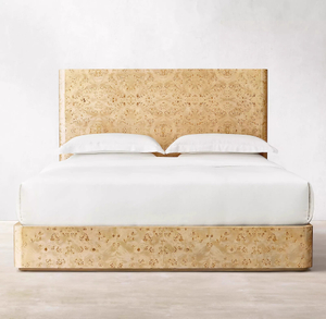 American Country Tree Bark Double Bed
