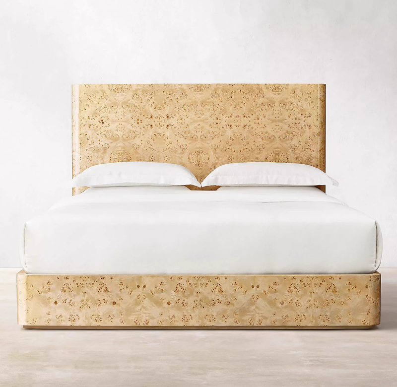 American Country Tree Bark Double Bed