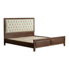 High-end Bedroom Walnut Wood Double Bed