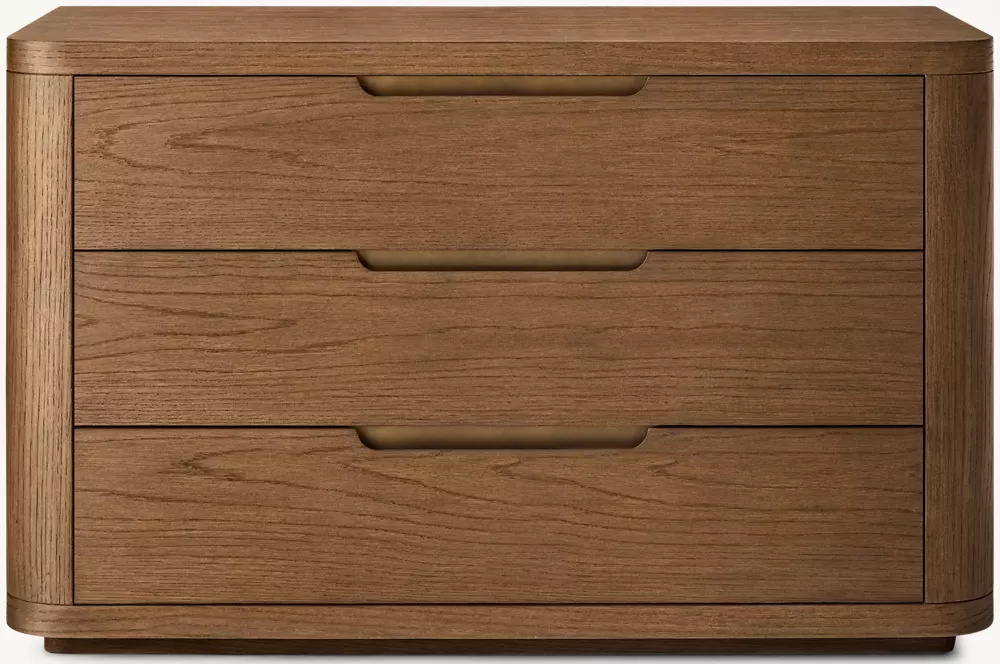 Solid Wood Rounded-edge Nightstand