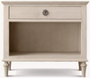 Rattan & Wood Bedside Table
