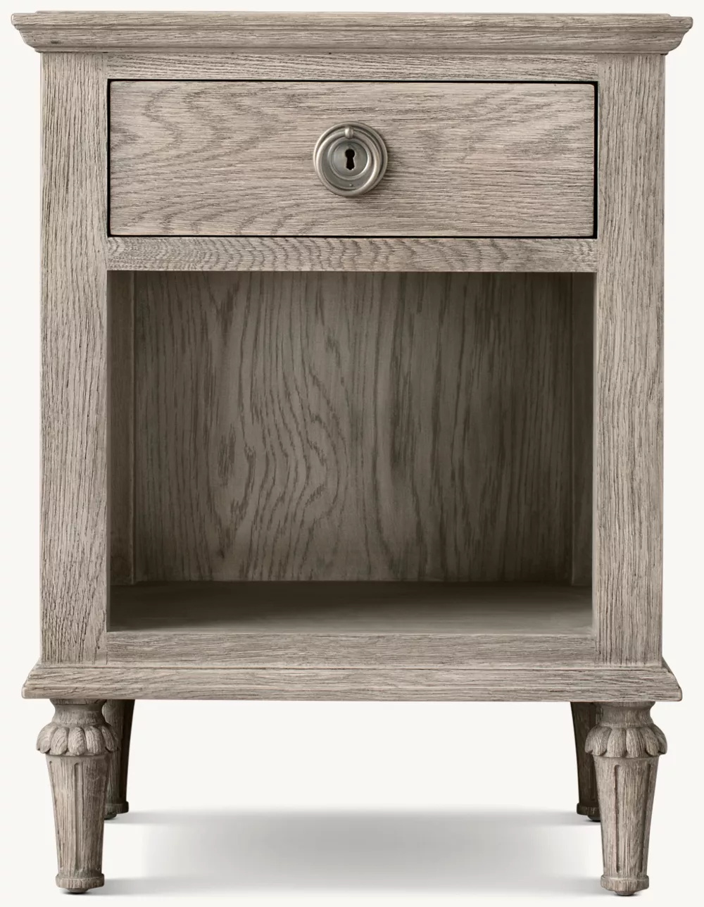 Rattan & Wood Bedside Table