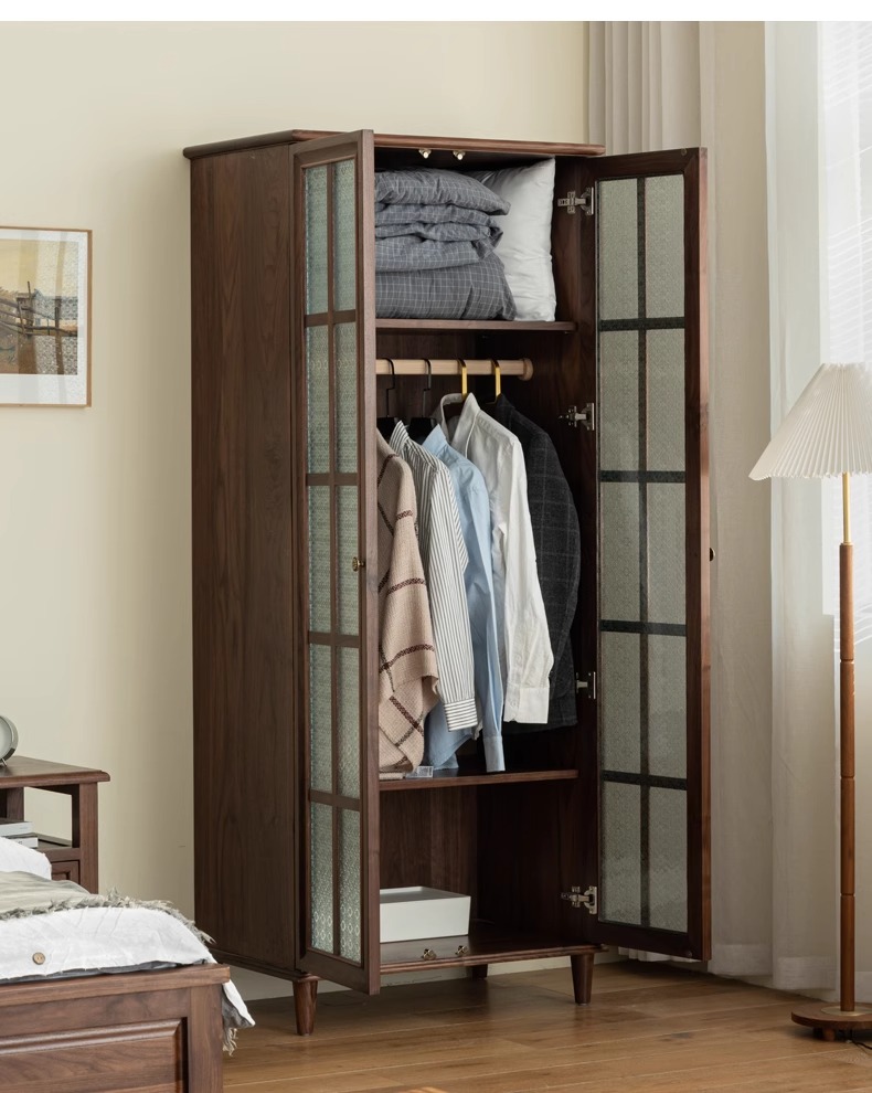 Black Walnut Wood Wardrobe