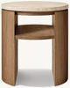 Solid Wood Round Side Table