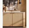 Woven Panel 4-Door Sideboard
