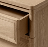 White Oak Three-drawer Storage Bedside Table