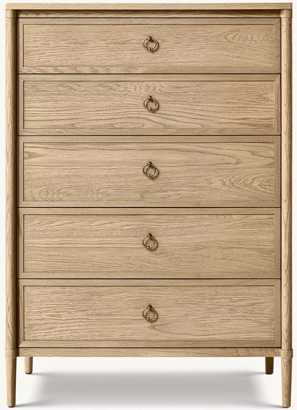 Five-drawer White Oak Veneered Dressing Table