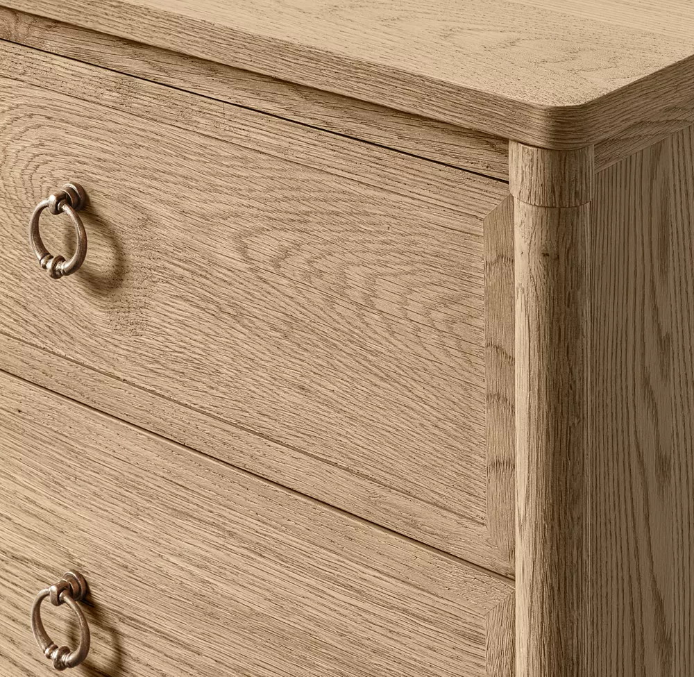 White Oak with Compartmental Storage Dressing Table