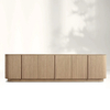 American Living Room Solid Wood White Oak Entrance Cabinet TV Cabinet