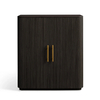 Modern White Oak Wine Cabinet