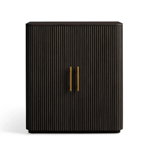 Modern White Oak Wine Cabinet