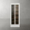 Modular Single Tall Reeded Glass Plinth Cabinet